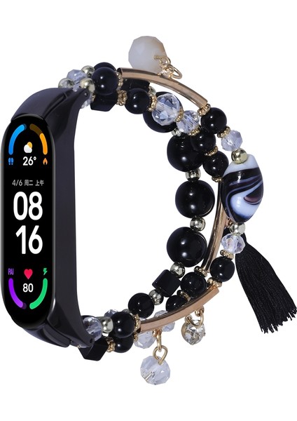 Xiaomi Mi Band 4/3 Için Yuvarlak Boncuklu Zincir Watch Band (Yurt Dışından)