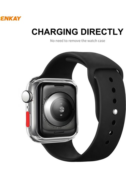 Apple Watch S 6/5/4/se 44MM Için Tpu Kılıf + Gl Film Apple Watch Serisi 6/5/4 / Se 44MM Için (Yurt Dışından) indirimleri