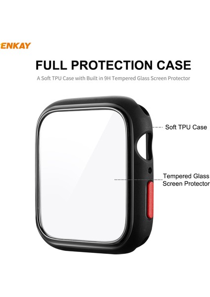 Apple Watch S 6/5/4/se 44MM Için Tpu Kılıf + Gl Film Apple Watch Serisi 6/5/4 / Se 44MM Için (Yurt Dışından) modelleri