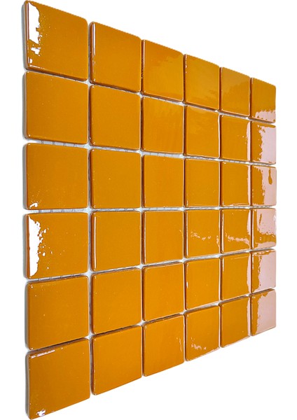 Mutfak Tezgah Arası, Banyo, Sauna, Spa, ve Yaşam Alanlarının Tüm Yüzeyleri Için. Sarı 31.5X31.5 Cm. Fileli Cam Mozaik. ( 10 File Karo = 1 M2 Fiyatıdır )