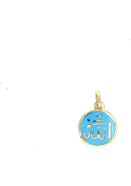 Allah Yazılı Mineli Altın Kolye Ucu AH101