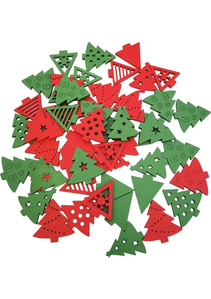 50X Ahşap Noel Süslemeleri Noel Dekorasyonu Asılı Ğı (Yurt Dışından) fiyatları