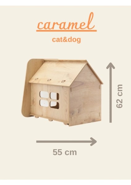 ED PET DİZAYN Caramel 30*50 Kedi Köpek Evi Yıkanabilir Kumaş Minderi ile Beraber indirimleri