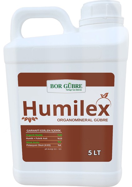 Humilex - 5lt Hümik ve Fulvik Asit Içerikli Sıvı Organik Madde Gübresi