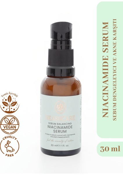 Sebum Dengeleyici ve Akne Karşıtı Gözenek Sıkılaştırcı Niacinamide Serum 30 ml