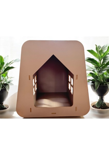 ED PET DİZAYN Caramel 30*50 Kedi Köpek Evi Latte Renk ,yıkanabilir Kumaş Minderi ile Beraber modelleri