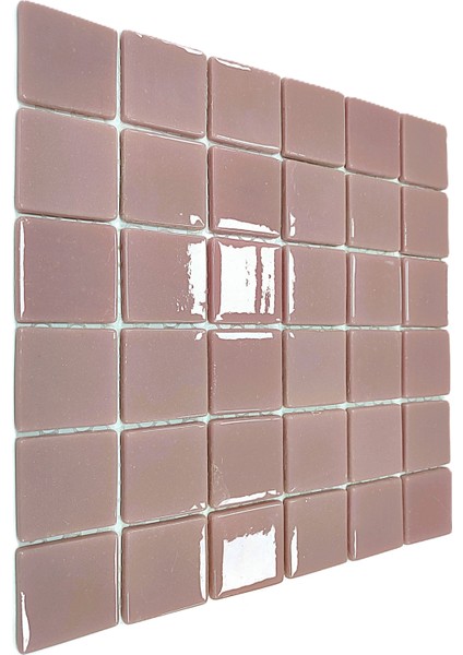 Mutfak Tezgah Arası, Banyo, Sauna, Spa, ve Yaşam Alanlarının Tüm Yüzeyleri Için. A. Pembe 31.5X31.5 Cm. Fileli Cam Mozaik. ( 10 File Karo = 1 M2 Fiyatıdır )