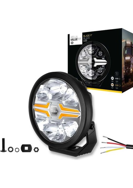 Off-Road Valuefit Blade LED Uzun Far Siyah 17W 9" Beyaz-Amber Isik 1FJ357199-061