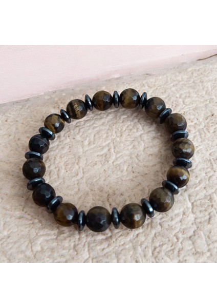 Kaplan Gözü Bileklik Faset Kesim Bileklik 10 mm Doğal Taş Bileklik Doğal Taş Bileklik Kaplan Gözü Taşı fırsatları