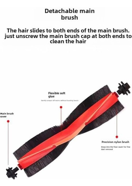 Dreame L10S Ultra L20 Ultra L40 Ultra X30 Ultra Robot Vakum Süpürge Parçaları Ana Yan Fırça Paspas Filtre Toz Çanta (Yurt Dışından)