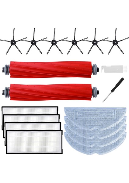 S7 S7+ Plus Maxv Pro Ultra Elektrikli Süpürge Ana Yan Fırça Hepa Filtre Paspas Bezi (Yurt Dışından)