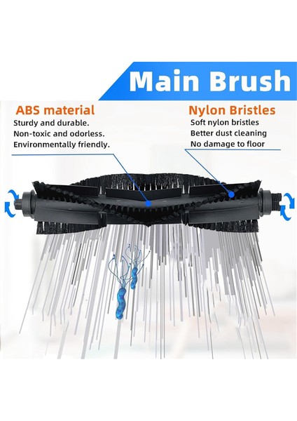 Robot Süpürge WVCR200S Yedek Parça Takımı Için Ana Yan Fırça Hepa Filtresi (Yurt Dışından) modelleri