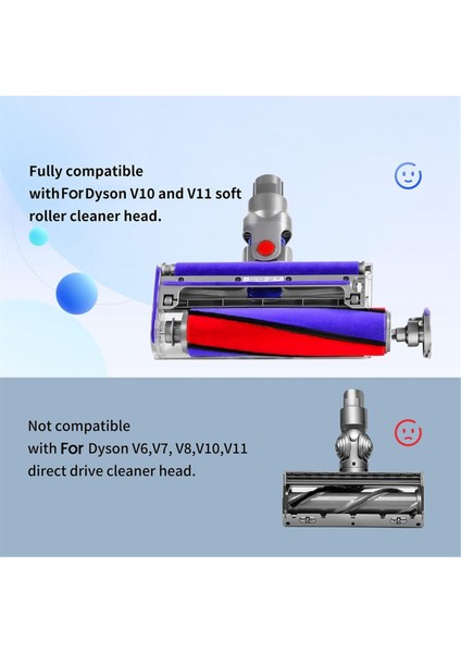 V10,V11,SV12,SV14 Temizleyici, Vakum Aparatı Için Yumuşak Rulo Fırça Değiştirme Seti (Yurt Dışından)