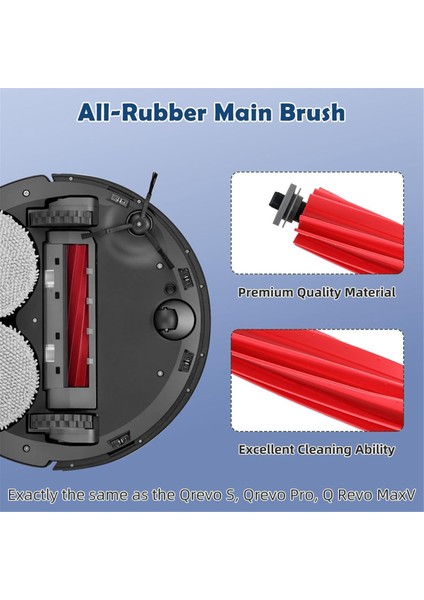 Qrevo S/qrevo Pro/qrevo Maxv Robot Süpürge Için Aksesuar Seti Ana Yan Fırça Hepa Filtre Paspas Bezi Toz Torbaları (Yurt Dışından) fiyatları
