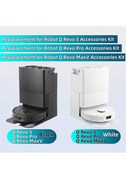 Qrevo S/qrevo Pro/qrevo Maxv Robot Süpürge Için Aksesuar Seti Ana Yan Fırça Hepa Filtre Paspas Bezi Toz Torbaları (Yurt Dışından) modelleri