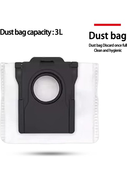 D10 Plus Gen 2/RLD32GD Robot Süpürge Için Aksesuar Seti Ana Yan Fırça Hepa Filtre Toz Torbası Paspas Bezi (Yurt Dışından)