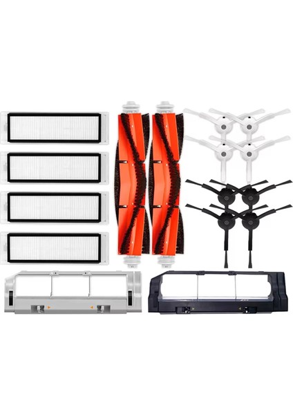 Mi Robot 1/1s SDJQR01RR SDJQR02RR E3, S4, S4 Max, S5 Elektrikli Süpürge Ana Yan Fırça Filtreleri Paspas Parçaları (Yurt Dışından)