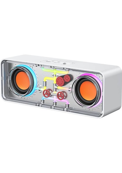 RSK-W38 Space Station Serisi Rgb LED Işıklı Bluetooth Hoparlör Fm Radio Özellikli