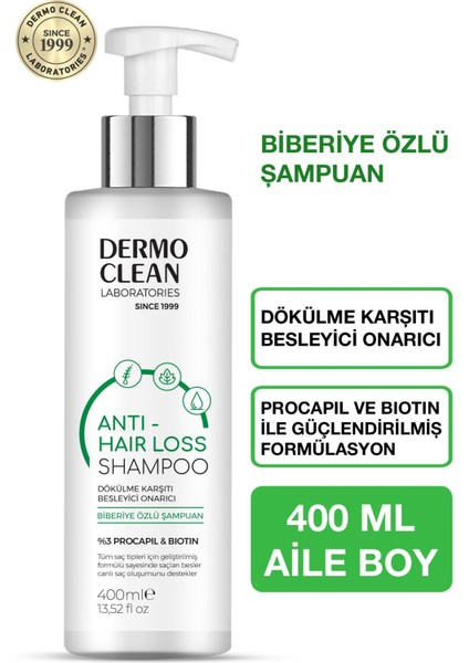 Biberiye Özlü Şampuan, Dökülme Karşıtı Besleyici ve Onarıcı, Procapıl ve Bıotın Içerikli 400 ml