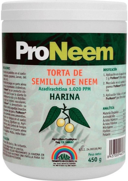 Proneem Torta De Neem 450 G Bitkiler İçin Organik Böcek Küf ve Mantar Ilacı