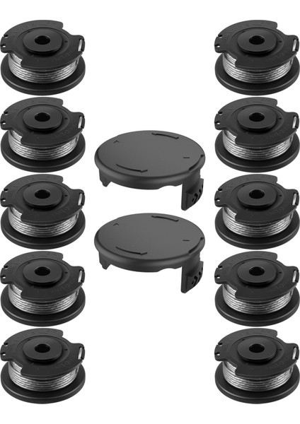 F016800385 Yedek Otomatik Besleme Biriktirme Hattı Ot Biçme Makinesi Çim Biçme Makinesi Easygrasscut Için Konu Makarası (10SPOOL + 2cap) (Yurt Dışından)