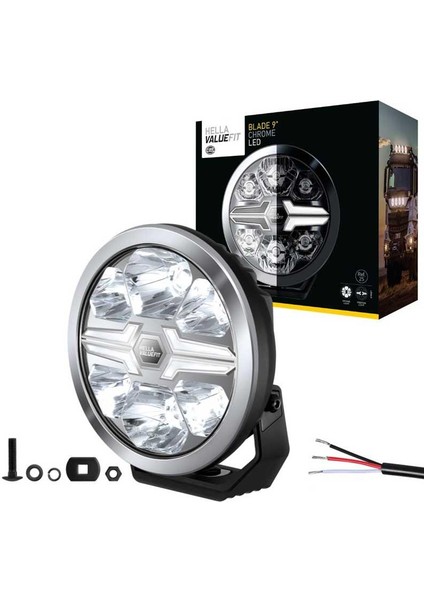 Off-Road Valuefit Blade LED Uzun Far Krom 17W 9" Beyaz Isik 1FJ357199-001