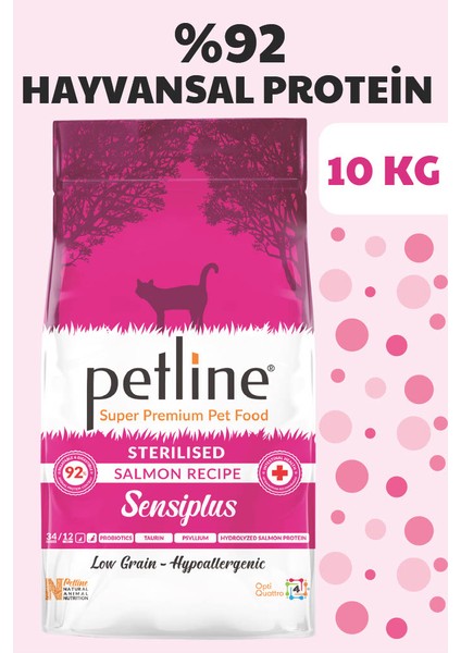 Sensiplus Somonlu Kısırlaştırılmış Kedi Maması 10 kg
