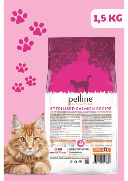 Petline Natural Sensiplus Adult Sterilised Tavuklu Kısırlaştırılmış Yetişkin Kedi Maması 1.5 kg