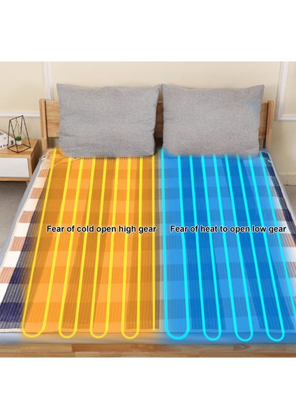 Elektrikli Battaniye Elektrikli Yatak Ev Elektrikli Yatak Battaniyesi Çift Kişi Çift Kontrol Gri Mavi Ab Tak (Yurt Dışından) indirimleri