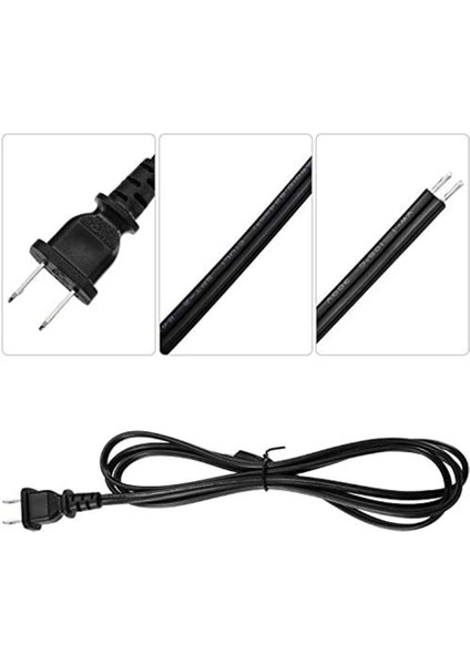 Kalıplı Fişli 3 Paket Lamba Kablosu, Kablolama Için Lamba Kablosu Uçları Soyulmuş (Siyah, 6 Feet) Abd Fişi (Yurt Dışından) fırsatları