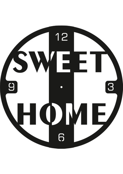 Sweet Home Metal Duvar Saati