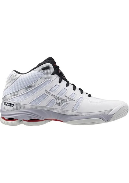 Wave Voltage 2 Mıd Voleybol Ayakkabısı Erkekler İçin Beyaz Kırmızı Nefes Alabilir Yapı fiyatları