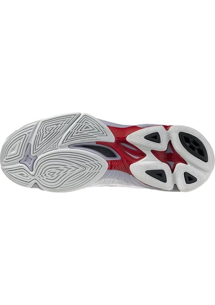 Wave Voltage 2 Mıd Voleybol Ayakkabısı Erkekler İçin Beyaz Kırmızı Nefes Alabilir Yapı modelleri