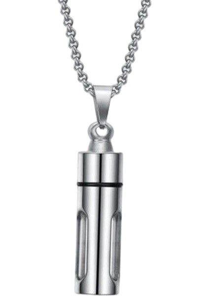 Paslanmaz Çelik Cam Açılabilir Kap Tüp Urn Kolye (Yurt Dışından) modelleri