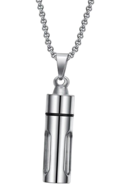 Paslanmaz Çelik Cam Açılabilir Kap Tüp Urn Kolye (Yurt Dışından) indirimleri