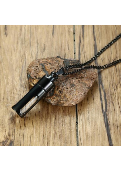 48MM Çelik Cam Tüp Urn Kolye Kolye Saç I Için (Yurt Dışından) modelleri