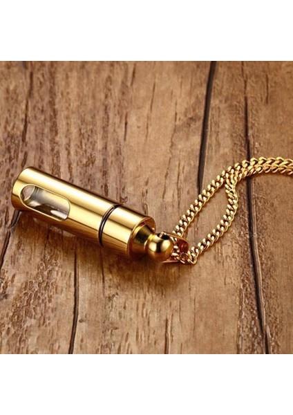 48MM Açılabilir Tüp Urn Kolye Saç Tabut Altın (Yurt Dışından)