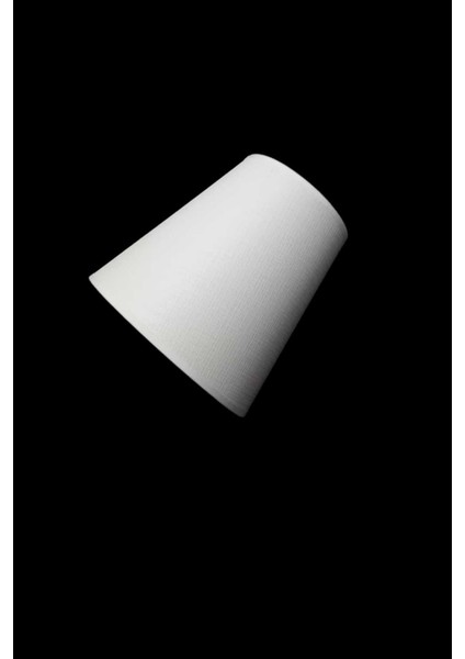 Konik Krem Abajur (Çapı 10 x 15 Boyu:15 cm )(E-27 Duya Uygundur)