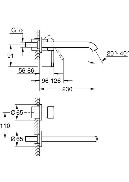 Essence İki Delikli Lavabo Bataryası L Boyut Br. Warm Sunset - 29193DL1 fiyatları