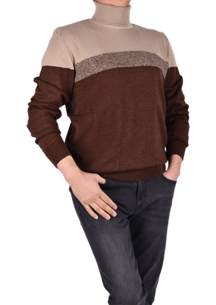 BRNG-21189 Tam Balıkçı Kazak/koyu Haki/xl fırsatları