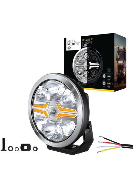 Off-Road Valuefit Blade LED Uzun Far Krom 22W 7" Beyaz-Amber Isik 1FJ357198-021