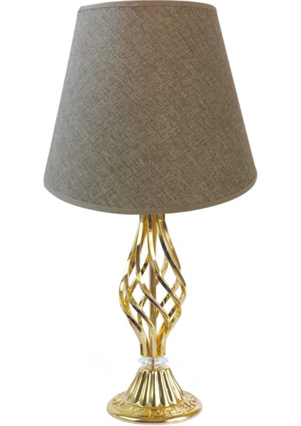 Modern Metal Gold Ayak Koyu Vizon Abajur
