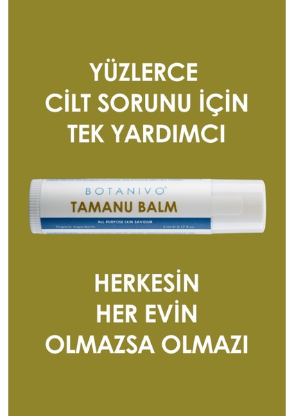Çok Amaçlı Tamanu Balm | Cilt Kurtarıcı, Onarıcı, Yatıştırıcı | 3x5 ml Stick