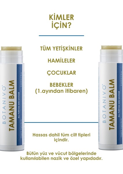 Çok Amaçlı Tamanu Balm | Cilt Kurtarıcı, Onarıcı, Yatıştırıcı | 3x5 ml Stick