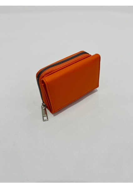 Kadın Fermuarlı ve Çıtçıtlı Bozuk Para Bölmeli Cüzdan Kartlık