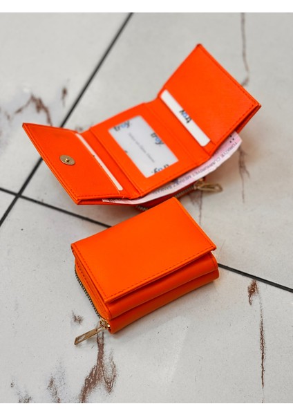 Kadın Fermuarlı ve Çıtçıtlı Bozuk Para Bölmeli Cüzdan Kartlık fırsatları