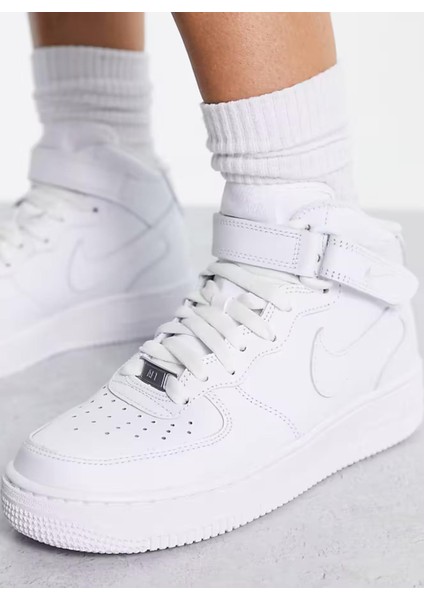 Air Force 1 Mid Kadın Deri Bilekli Günlük Spor Ayakkabı ( DAR KALIP ) modelleri