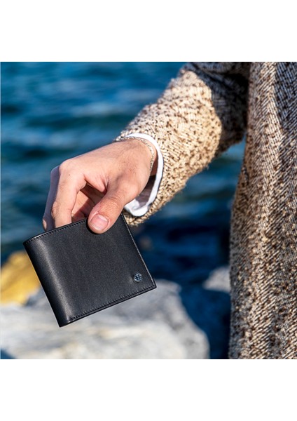 Savona Klasik Siyah Hakiki Deri Kartlık Erkek Cüzdan Rfid Korumalı Hediyelik