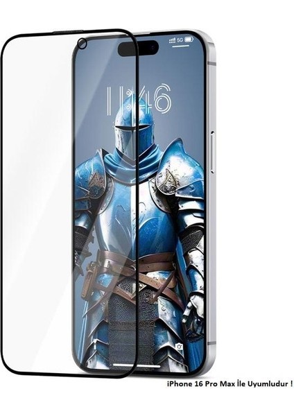 Apple iPhone 16 Pro Max Uyumlu Gerçek Corning Gorilla Glass Cam Ekran Koruyucu