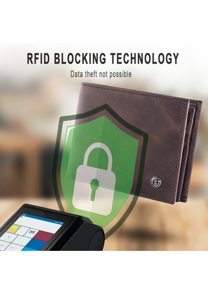 Treviso Klasik Kahverengi Deri Rfid Korumalı Bozuk Paralık Cepli Erkek Cüzdan Hediye